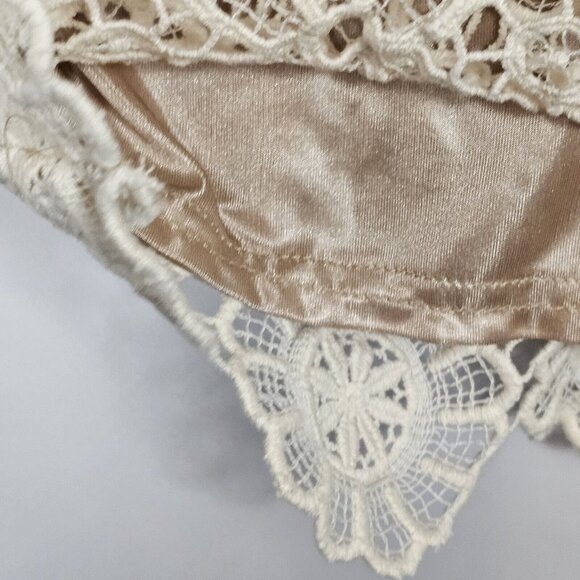 Boho Victorian Antique Revival Lace Short Party Glam Dress Joseph Ribkoff 6 Whit - Picture 13 of 16